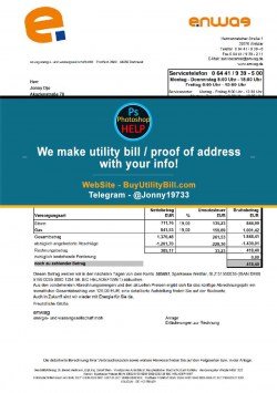 Germany Gas Fake Utility Bill Enwag Fake Utility bill